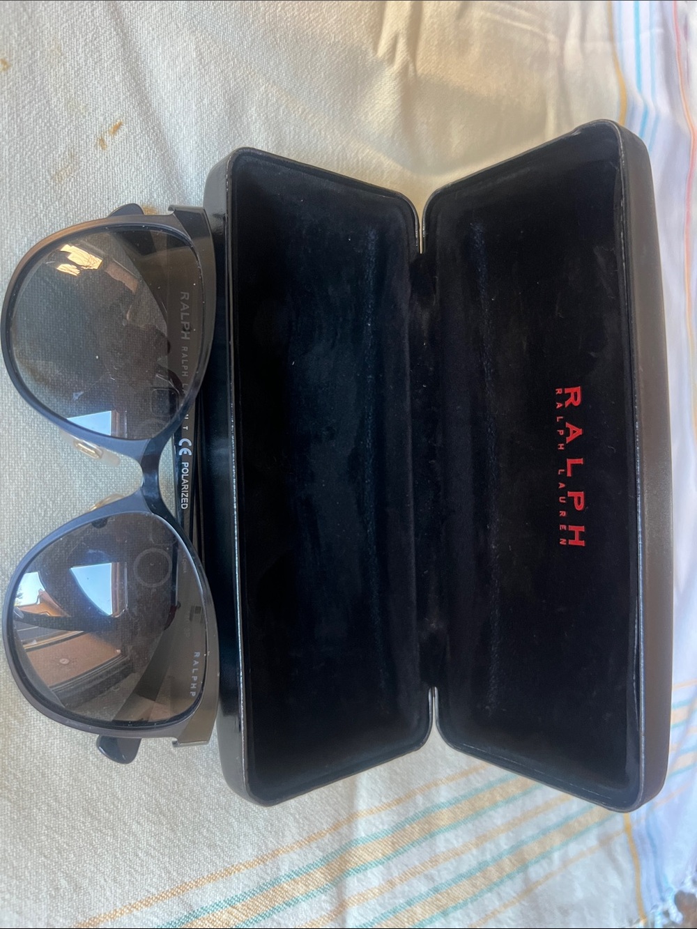 Ralph Lauren Black Toiletry / Accessory Case with Black Interior